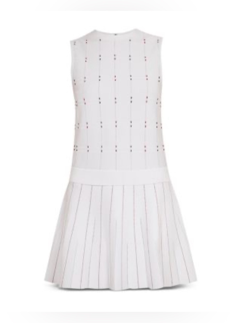 NWOT Ted Baker Lornia Check Knit Dropped Waist Pleated Tennis Preppy Dress S